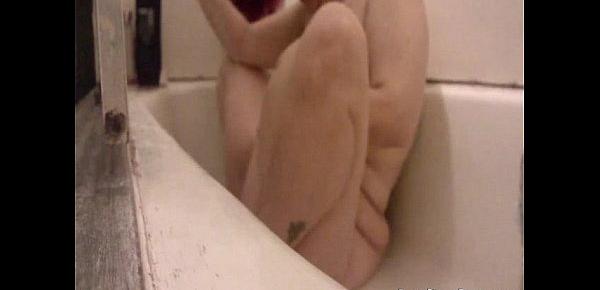  I taped myself masturbating in the bathtub